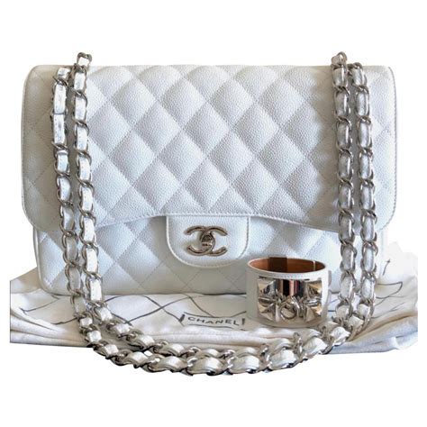 sac chanel vintage blanc|chanel bag vintage 1960.